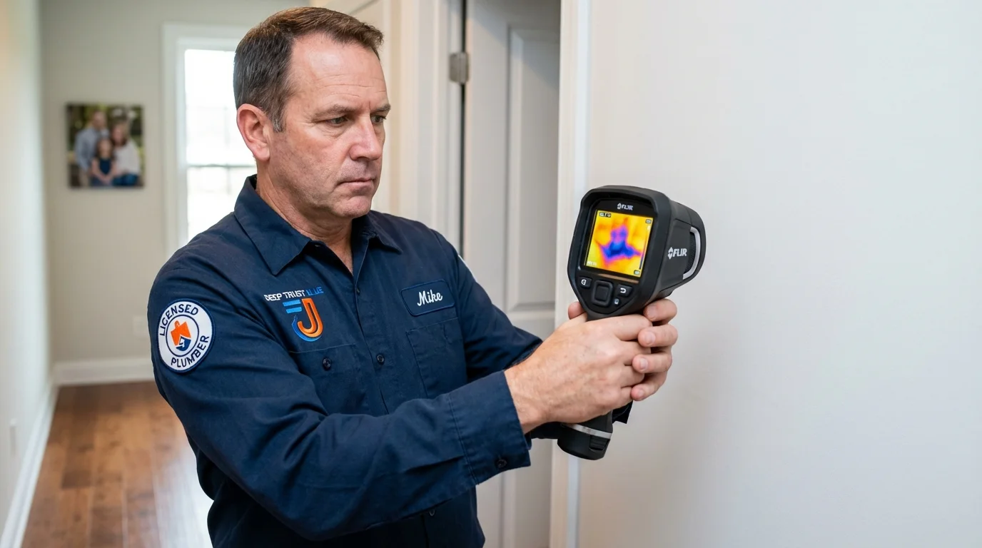 Thermal imaging leak detection by Johns Plumbing LLC in North Kingstown